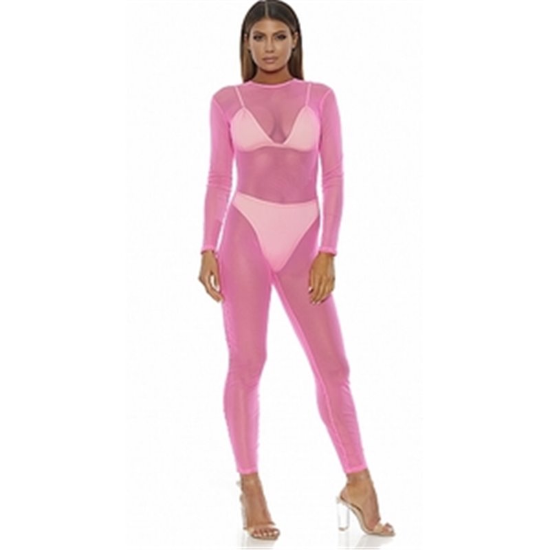 BODY DE MALLA MICRO NET MOCK NET - ROSA