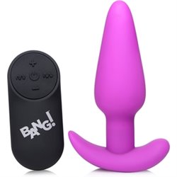 21XPLUG DE SILICONA VIBRADOR CON CONTROL REMOTO - MORADO