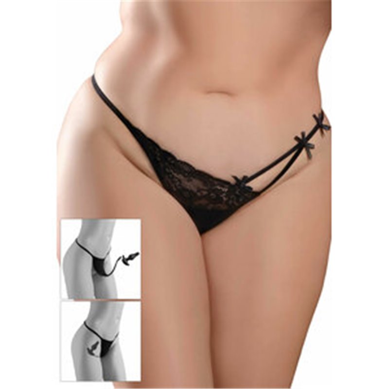 REMOTE BOWTIE BIKINI +SIZE - NEGRO