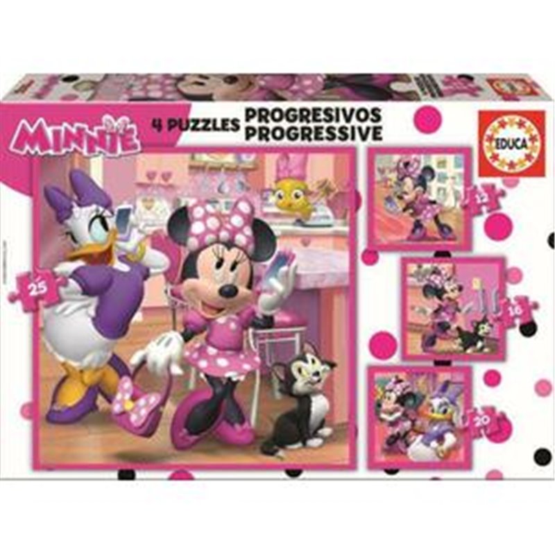 4 PUZZLES PROGRESIVOS MINNIE