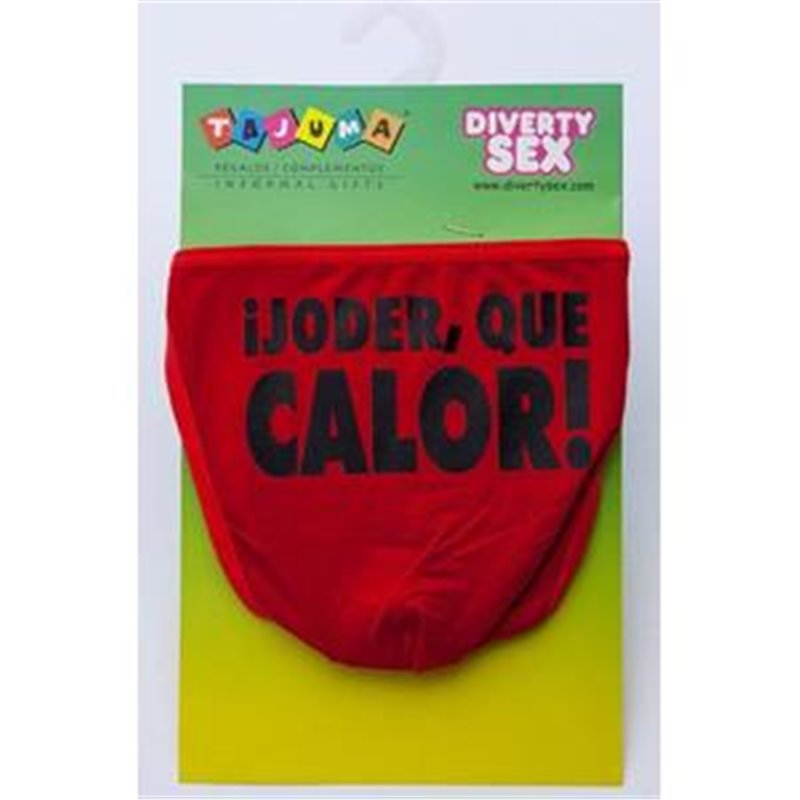 TANGA ROJO CHICO ¡JODER QUE CALOR!