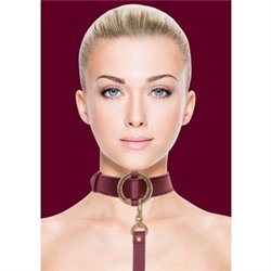 OUCH HALO - COLLAR WITH LEASH - BURDEOS