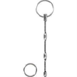 URETHRAL SOUNDING - RIBBED PLUG WITH RING