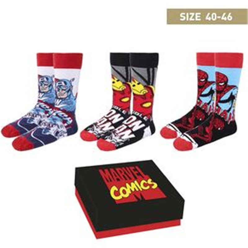 PACK CALCETINES 3 PIEZAS MARVEL SIN COLOR